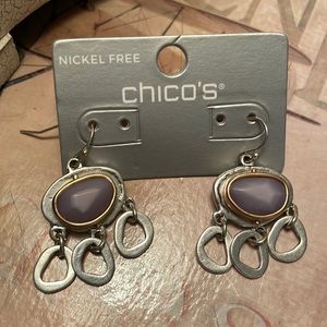 Chicos: Two-toned Earrings $Price Firm$